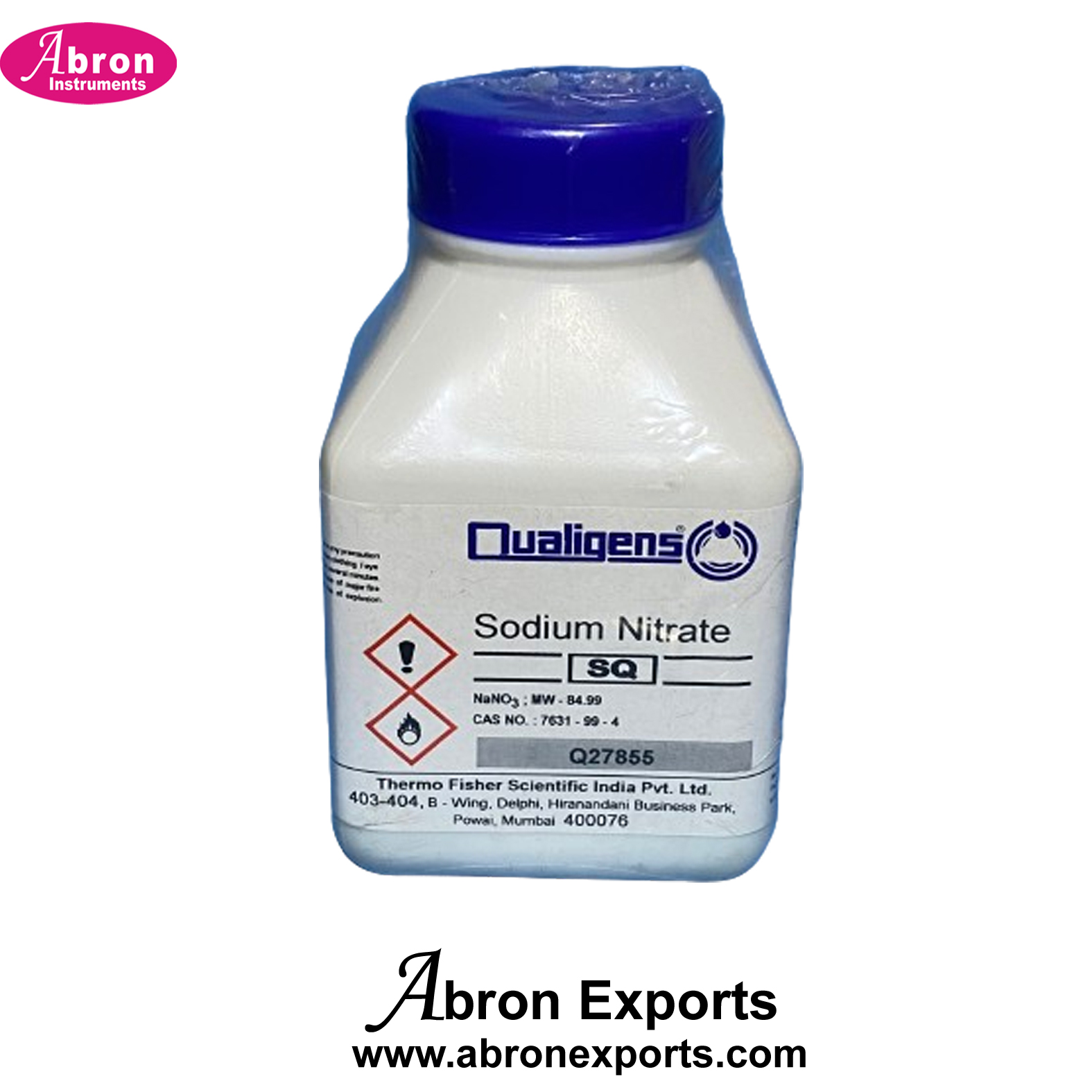 Sodium Nitrate 500gm Qualigens Abron Laboratory Chemcials CH-892Q 